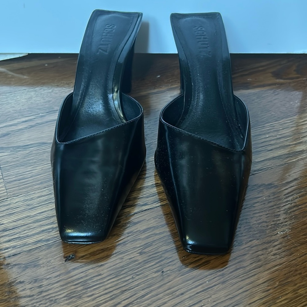Black Leather Heel